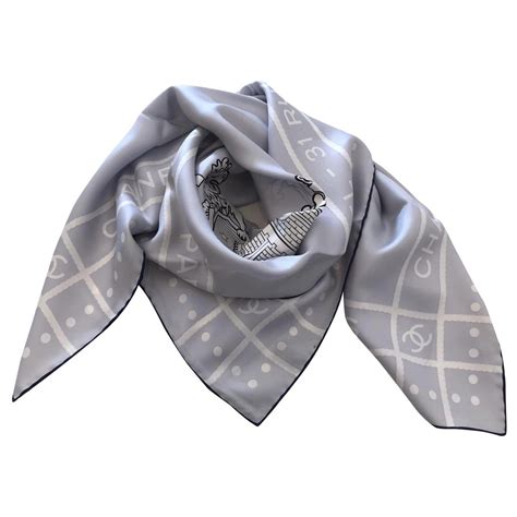 chanel grey scarf|chanel scarf outlet.